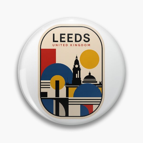 Item preview, Leeds United Kingdom Abstract City Skyline Bauhaus designed and sold by k3rstman1.