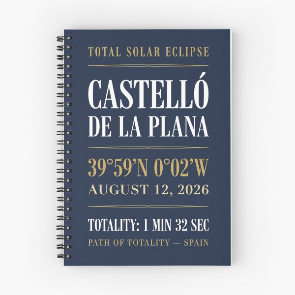 Item preview, Castelló de la Plana Eclipse 2026 Path of Totality designed and sold by CalmCapy Co.