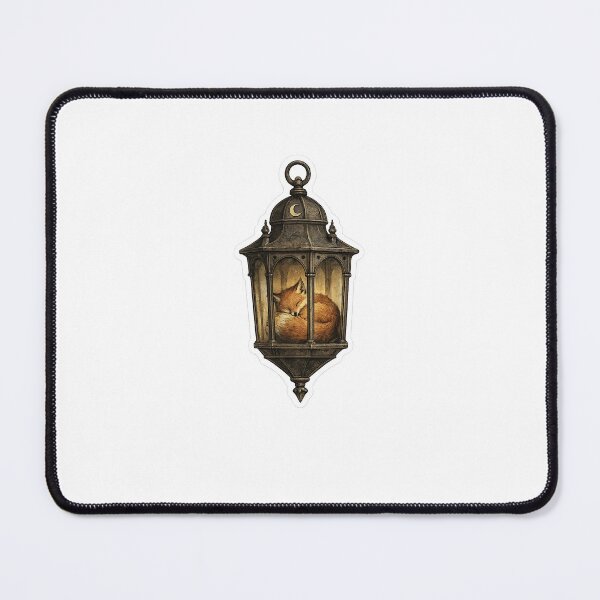 Item preview, Foxfire Lantern — Fantasy Fox Traveller Lantern Sticker designed and sold by moonlit atlas.