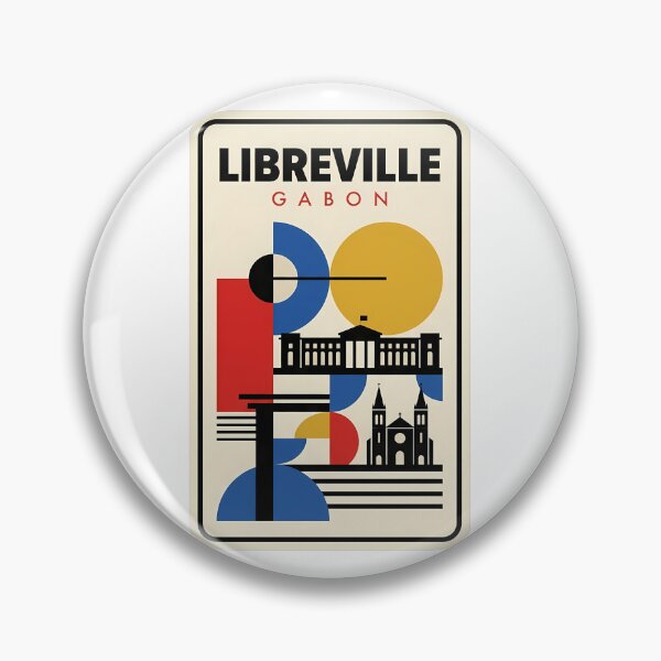 Item preview, Libreville Gabon Geometric Bauhaus Travel Poster designed and sold by k3rstman1.