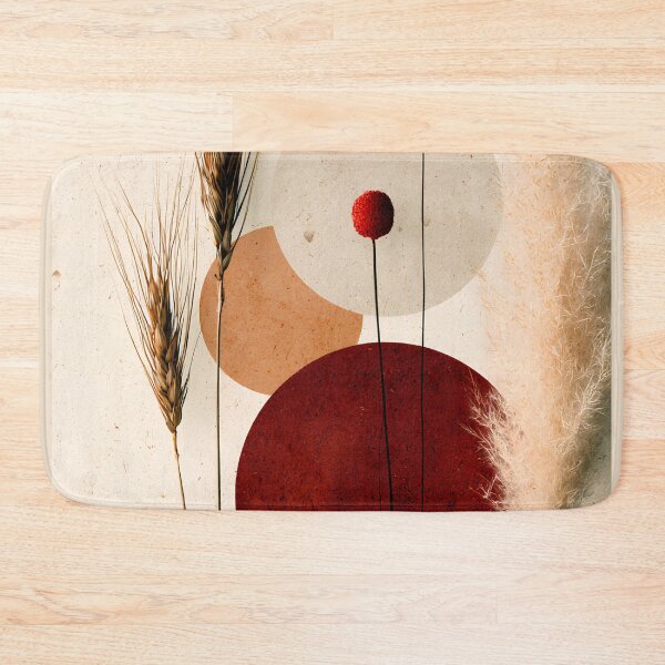 Item preview, Boho Dried Pampas Grass Terracotta Abstract Art designed and sold by daila70.