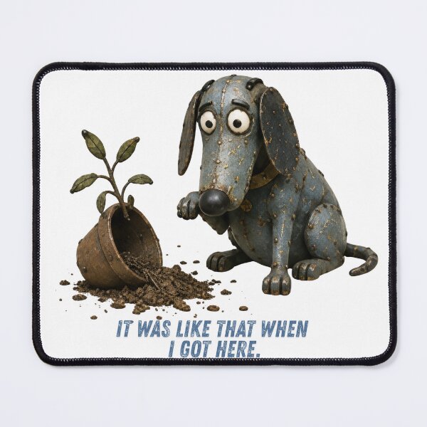 Item preview, It Was Like That When I Got Here Funny Dog Shirt | Recycled Metal Folk Art Dachshund Design designed and sold by lazydogonline.