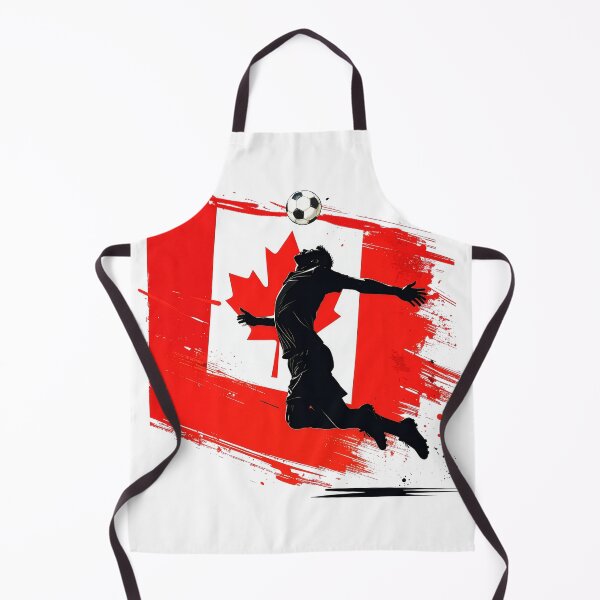 Item preview, Canada Soccer Player Art — Canadian Football Flag Action Fan Print designed and sold by icemanphotos.