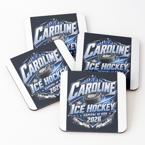 Item preview, Caroline 2026 Ice Hockey Capital of USA – Dynamic Hockey Fan Design designed and sold by Jandedan.