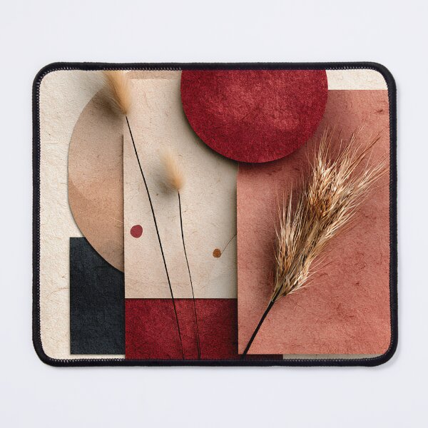 Item preview, Boho Botanical Collage Red Terracotta Geometric Art designed and sold by daila70.
