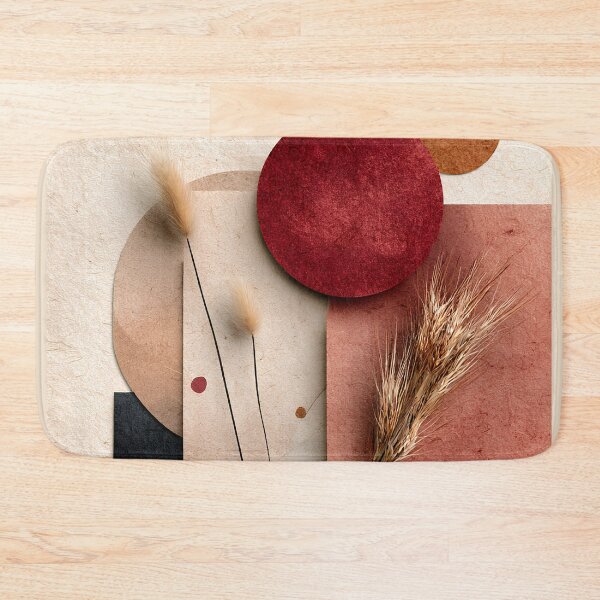 Item preview, Boho Botanical Collage Red Terracotta Geometric Art designed and sold by daila70.
