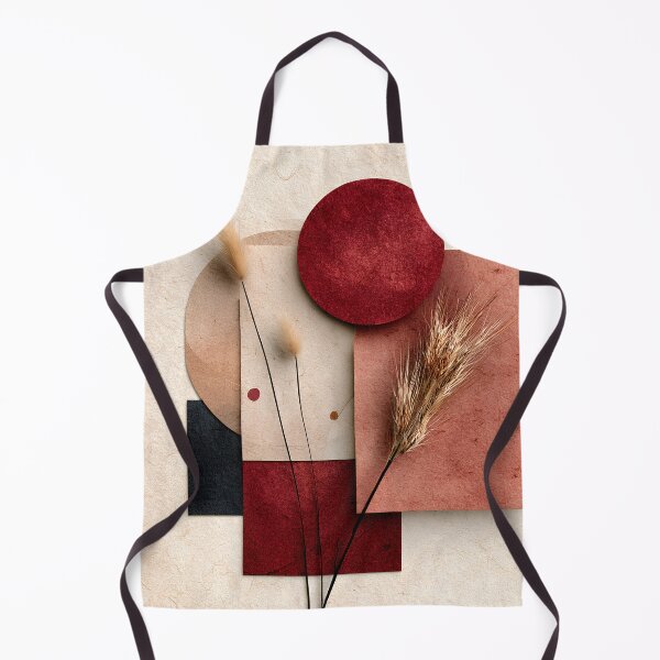 Item preview, Boho Botanical Collage Red Terracotta Geometric Art designed and sold by daila70.