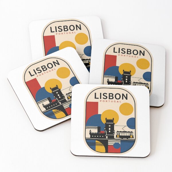 Item preview, Lisbon Portugal Retro Geometric Belem Tower Tram designed and sold by k3rstman1.