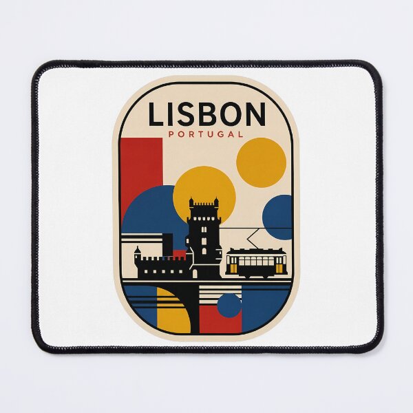 Item preview, Lisbon Portugal Retro Geometric Belem Tower Tram designed and sold by k3rstman1.