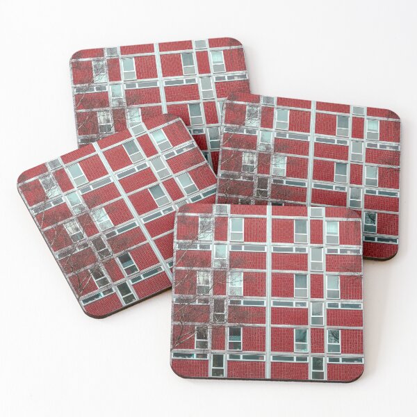 Item preview, red tiles and geometric windows designed and sold by graziegranata.