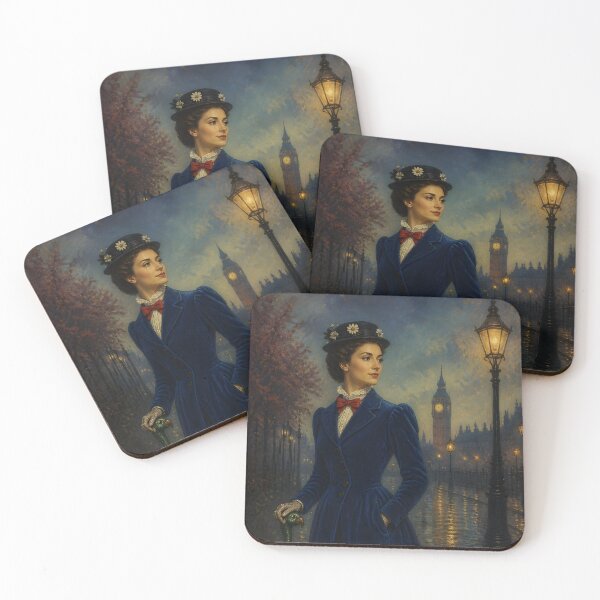 Item preview, Mary Poppins – Vintage Oil Painting Style & Elegant Dark Academia Art designed and sold by BanaArtbyBB.
