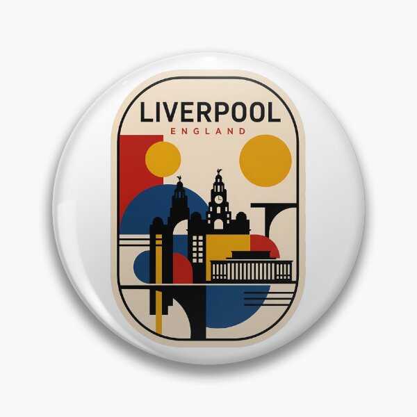 Item preview, Liverpool England Retro Geometric Skyline Architecture designed and sold by k3rstman1.
