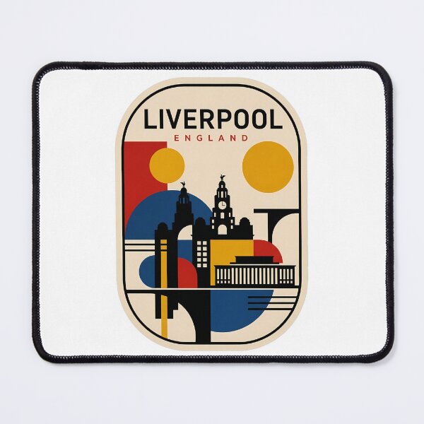 Item preview, Liverpool England Retro Geometric Skyline Architecture designed and sold by k3rstman1.