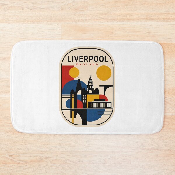 Item preview, Liverpool England Retro Geometric Skyline Architecture designed and sold by k3rstman1.