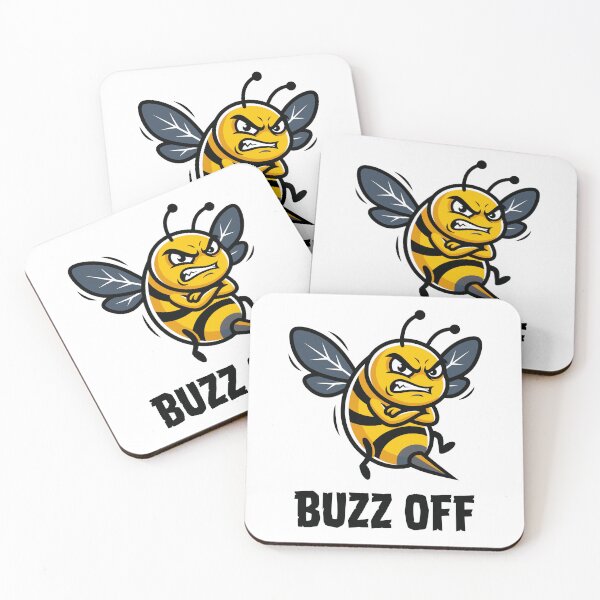 Item preview, Buzz Off - Tough Angry Bee Mascot Style Illustration designed and sold by Sekla-Studio.