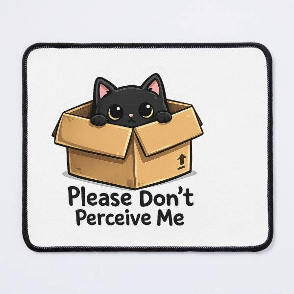 Item preview, Please Don't Perceive Me Cat Sticker | Introvert Club Meme designed and sold by HaveAGoodDay365.