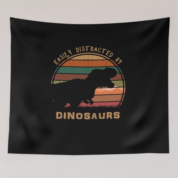 Item preview, Easily Distracted By Dinosaurs Retro Sunset T-Rex designed and sold by marke770.