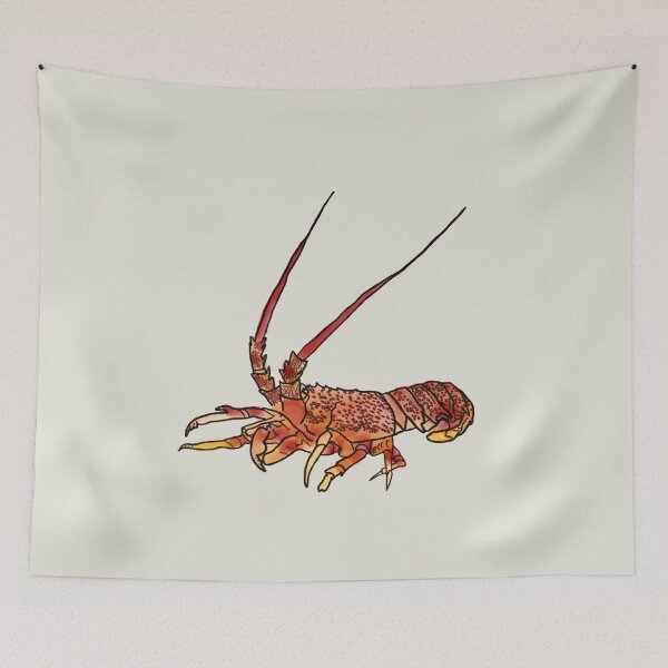 Item preview, Tasmanian Rock Lobster Illustration | Coastal Marine Life Art designed and sold by Bound for Wonder.