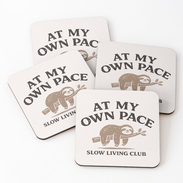 Item preview, Slow Living Club Sloth - At My Own Pace Cute Vintage designed and sold by MavtM.