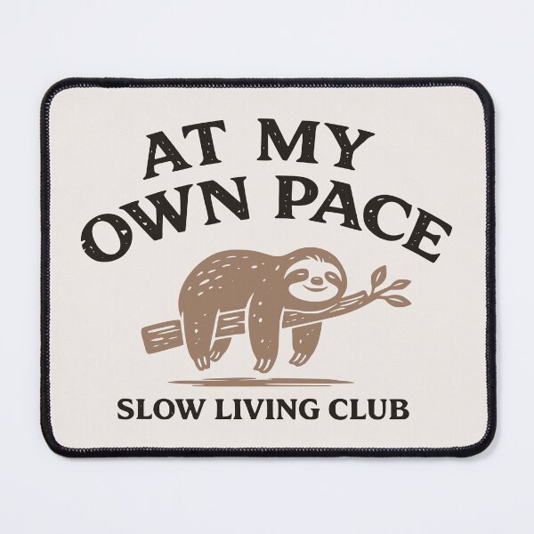 Item preview, Slow Living Club Sloth - At My Own Pace Cute Vintage designed and sold by MavtM.
