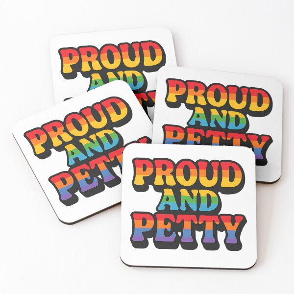 Item preview, Proud and Petty Bold Rainbow Funny Queer Pride Typography designed and sold by Haus Of Sin.