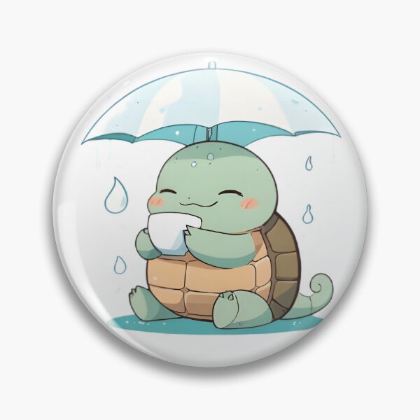 Item preview, Rainy Day Turtle — Cozy Kawaii Turtle Sticker designed and sold by tommysworks.