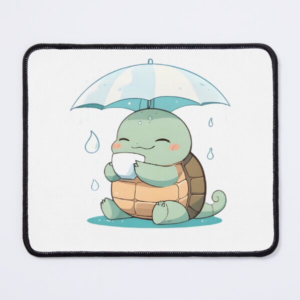 Item preview, Rainy Day Turtle — Cozy Kawaii Turtle Sticker designed and sold by tommysworks.