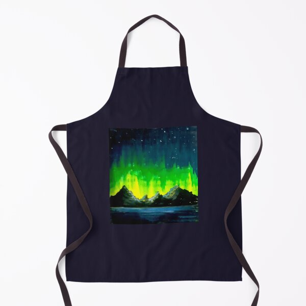 Item preview, Vibrant Aurora borealis northern lights mountains landscape aesthetic decor designed and sold by Shukasya-Arts.