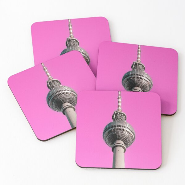 Item preview, TV Tower in Berlin and pink sky designed and sold by graziegranata.