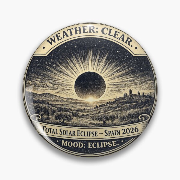 Item preview,  Weather Clear Mood Eclipse Spain 2026 designed and sold by CalmCapy Co.