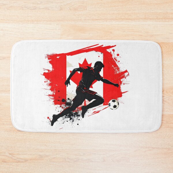 Item preview, Copy of Canada Soccer Player Art — Canadian Football Flag Action Fan Print designed and sold by icemanphotos.