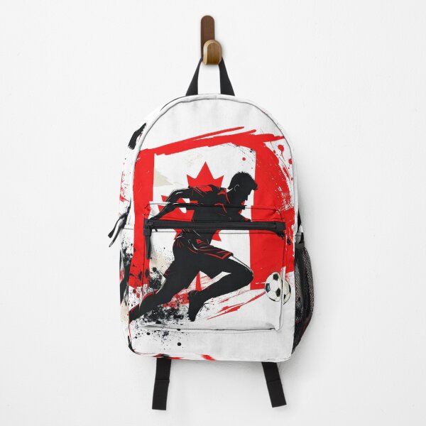 Item preview, Copy of Canada Soccer Player Art — Canadian Football Flag Action Fan Print designed and sold by icemanphotos.