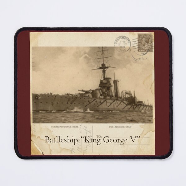 Item preview, An illustration of an old battleship in the style of an old postcard designed and sold by The store under the battleship :).