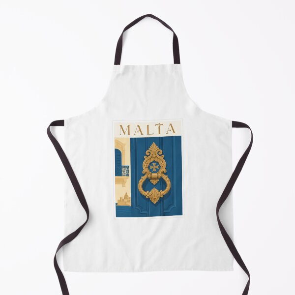 Item preview, Vintage Malta Travel Blue Door Knocker Poster designed and sold by Beyond Destinations.