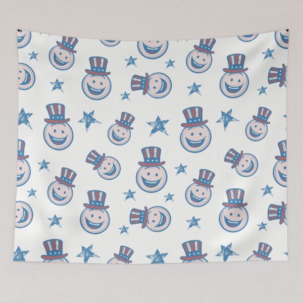 Item preview, Patriotic Happy Face designed and sold by IvysCreativityHouse.