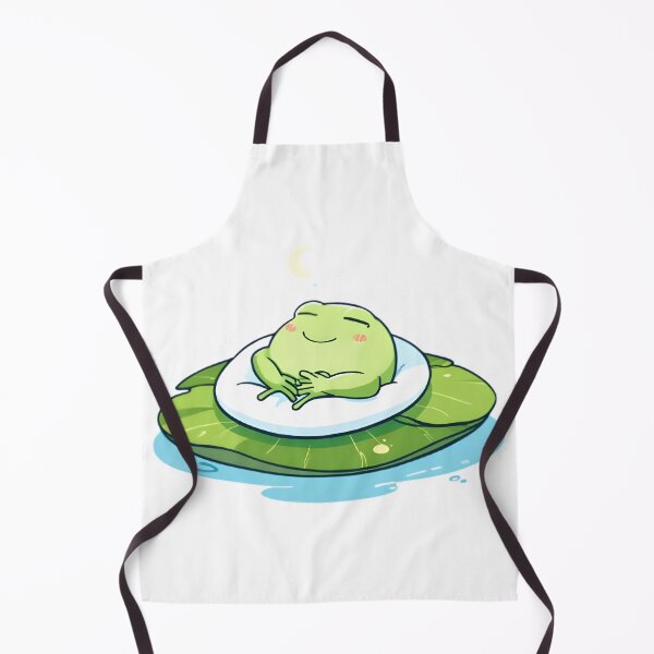 Item preview, Sleeping Frog — Cozy Lily Pad Kawaii Night Sticker designed and sold by tommysworks.
