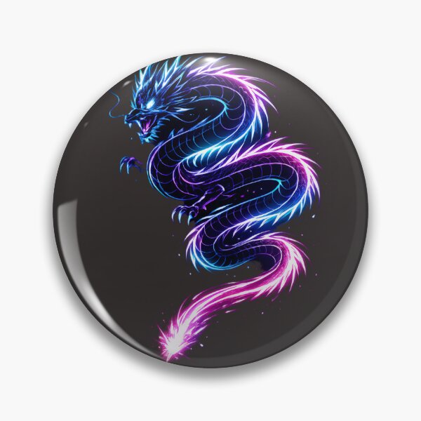 Item preview, Futuristic Neon Dragon – Cyberpunk Serpent of Neo Tokyo designed and sold by Neo Tokio.