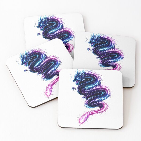 Item preview, Futuristic Neon Dragon – Cyberpunk Serpent of Neo Tokyo designed and sold by Neo Tokio.