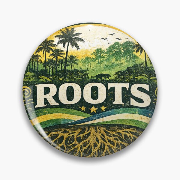 Item preview, Brazilian Roots Vintage Amazon Jungle Badge designed and sold by PACS0011.