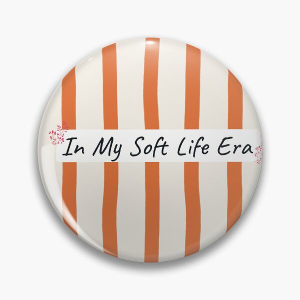 Item preview, In My Soft Life Era Terracotta Orange Stripes designed and sold by StoriesInGrain.
