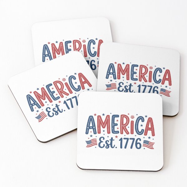 Item preview, America Est 1776 Doodle Letters Patriotic 4th of July designed and sold by LightWhim.