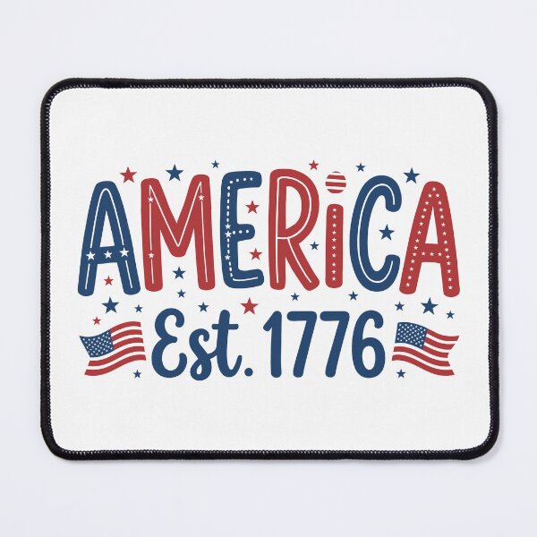 Item preview, America Est 1776 Doodle Letters Patriotic 4th of July designed and sold by LightWhim.