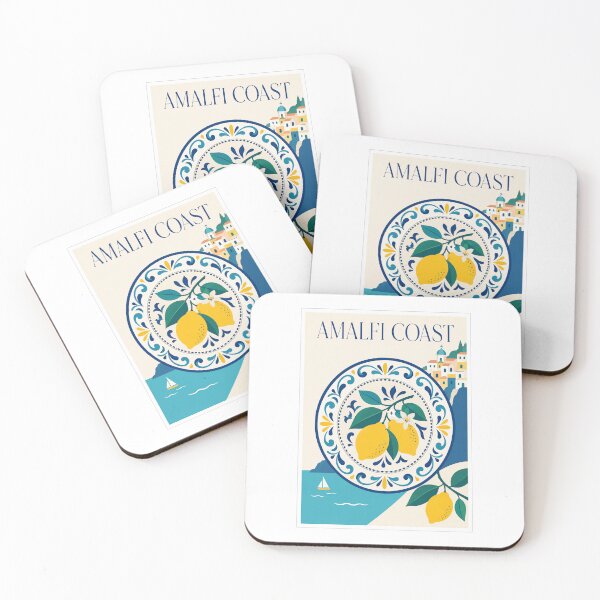 Item preview, Vintage Amalfi Coast Italy Lemon Ceramic Poster designed and sold by Beyond Destinations.