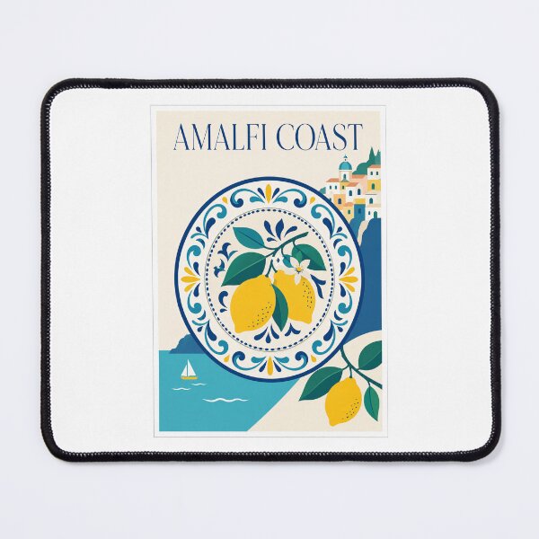 Item preview, Vintage Amalfi Coast Italy Lemon Ceramic Poster designed and sold by Beyond Destinations.