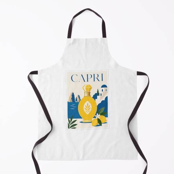 Item preview, Vintage Capri Italy Lemon Perfume Travel Poster designed and sold by Beyond Destinations.