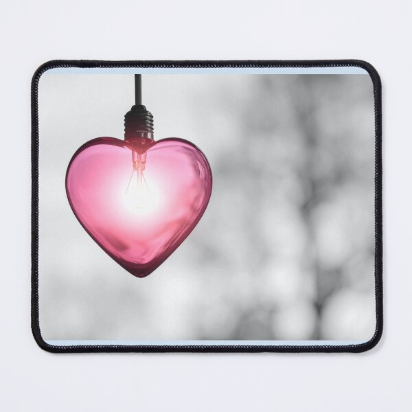 Item preview, Eternal Glow of Love – Romantic Heart Lightbulb Floral Art designed and sold by vinothmech53.