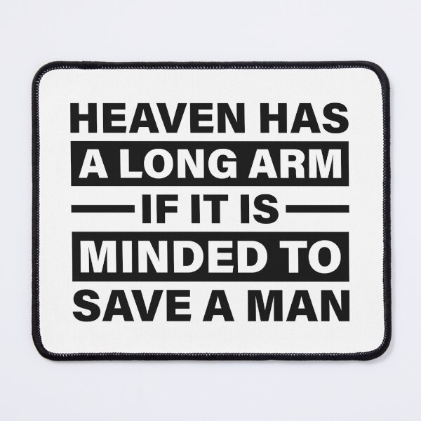 Item preview, Heaven Has a Long Arm If It Is Minded to Save a Man — The Odyssey Quote (White Version) designed and sold by LiteraryRelics.