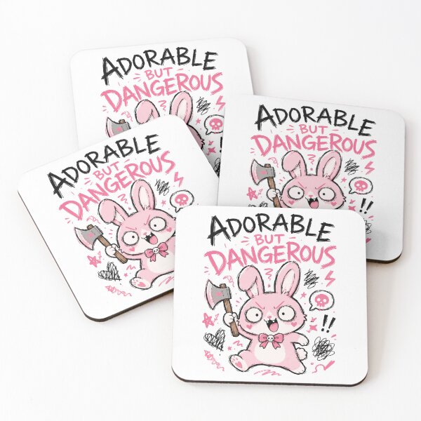 Item preview, Adorable But Dangerous Cute Bunny Funny Kawaii Shirt — Pastel Goth Chaos Bunny Humor Gift Tee designed and sold by MaynyStudio.