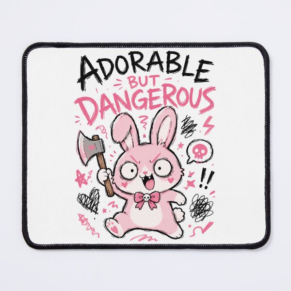Item preview, Adorable But Dangerous Cute Bunny Funny Kawaii Shirt — Pastel Goth Chaos Bunny Humor Gift Tee designed and sold by MaynyStudio.