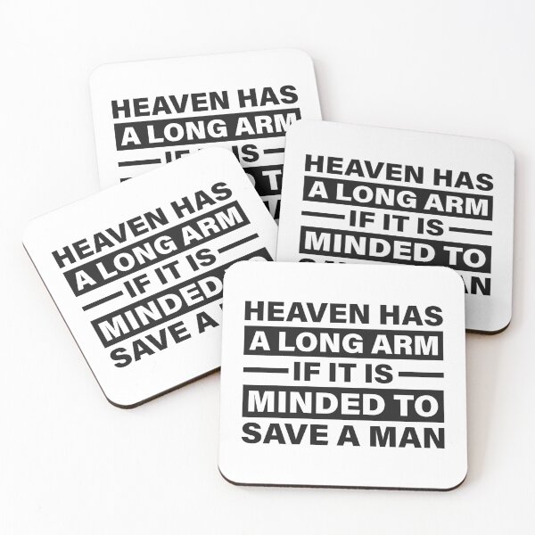 Item preview, Heaven Has a Long Arm If It Is Minded to Save a Man — The Odyssey Quote (White Version) designed and sold by LiteraryRelics.